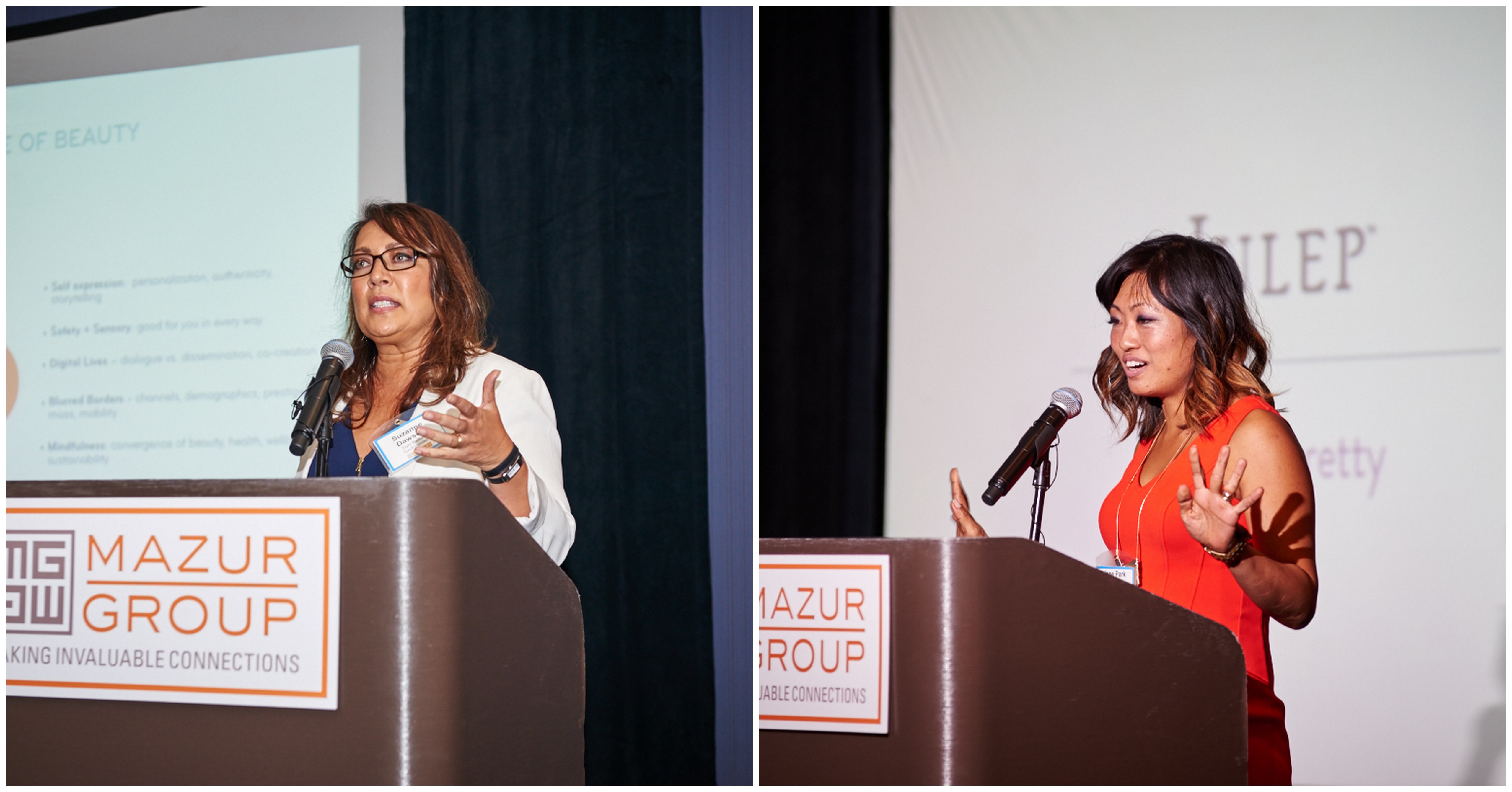 BBR13 Keynote Speakers (l to r): Suzanne Dawson (Founder, YUNI Beauty) - "YOUniverse: A Key to Next Generation Beauty", and Jane Park (CEO & Founder, Julep) - "Inviting Customers to Become Co-Creators"